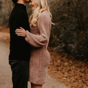 Long sleeve sweater dress